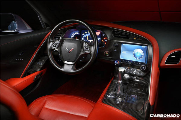Corvette Interior With Carbon Fiber Trim & Overlays