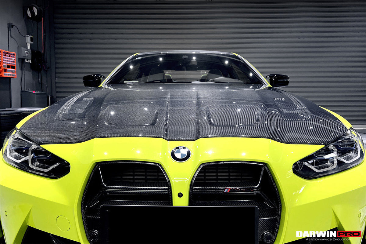 Yellow BMW Front End With Carbonado Hood