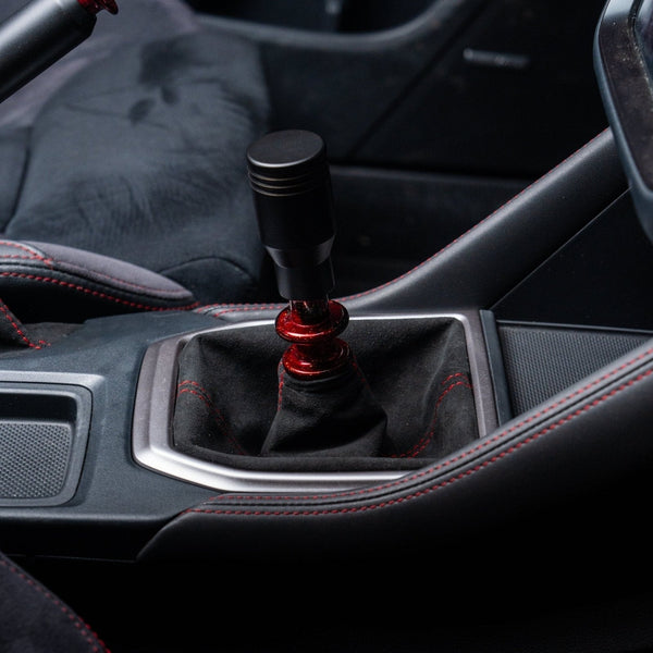 Interior Car Photo Showing Shift Knob WIth Red Accents
