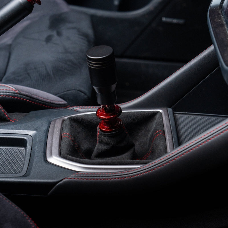 Interior Car Photo Showing Shift Knob WIth Red Accents