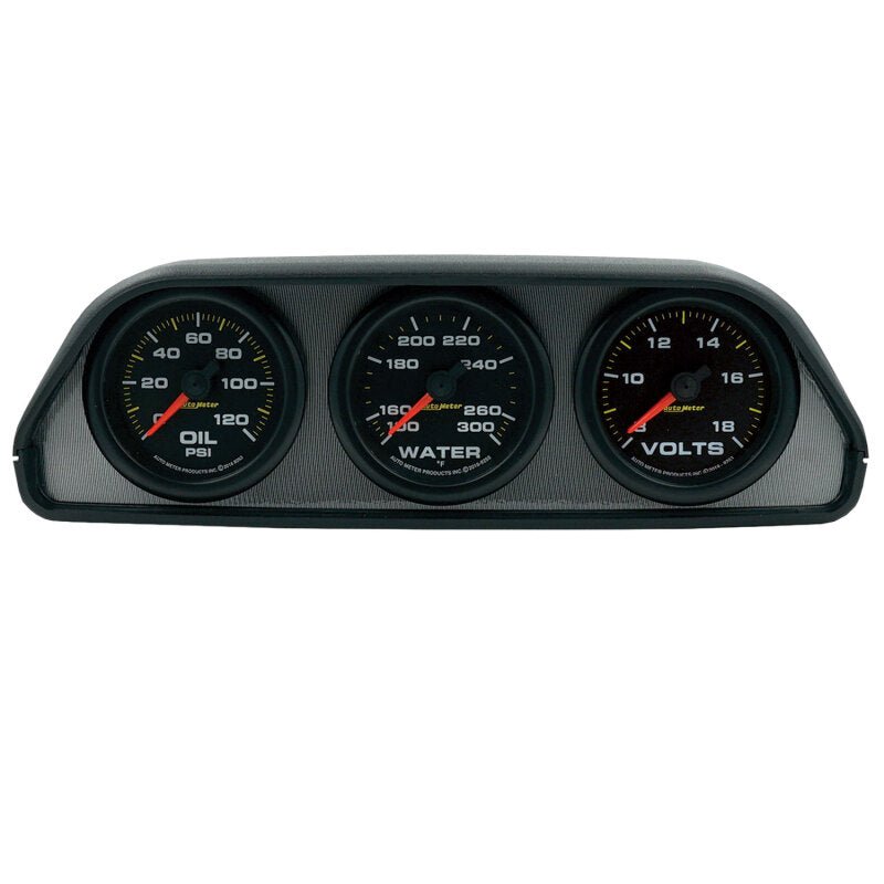 Autometer Oil Water & Volt Gauge Combo Product Photo