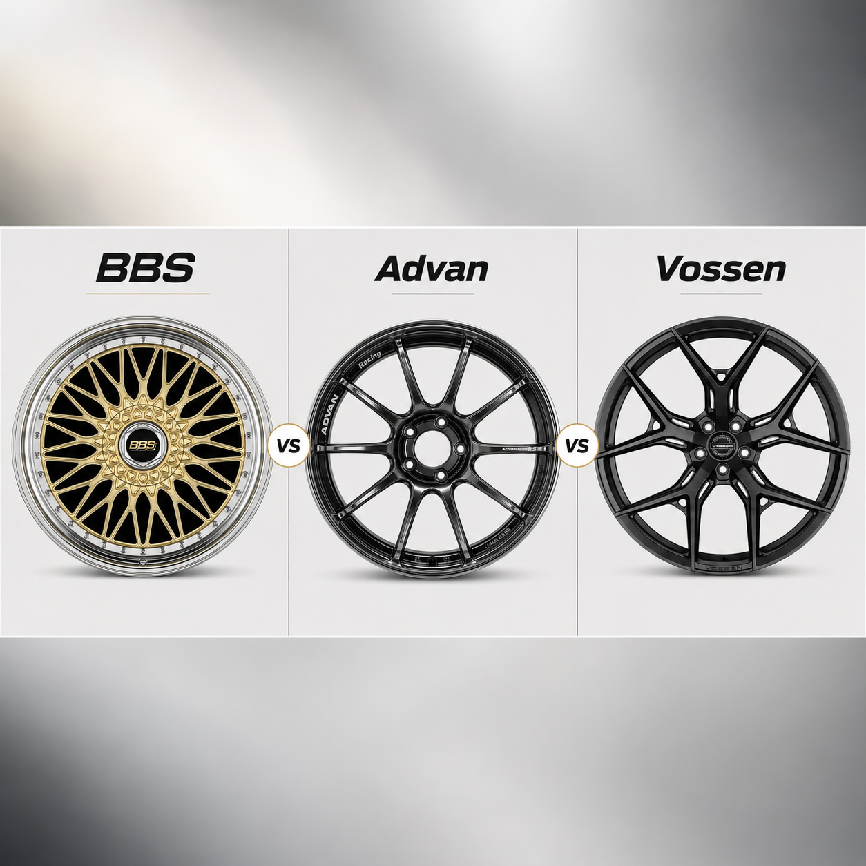BBS vs. Advan vs. Vossen: Three Very Different Ways to Upgrade Wheels