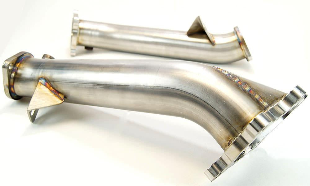 Product Photo Of Catless Downpipe With White Backdrop