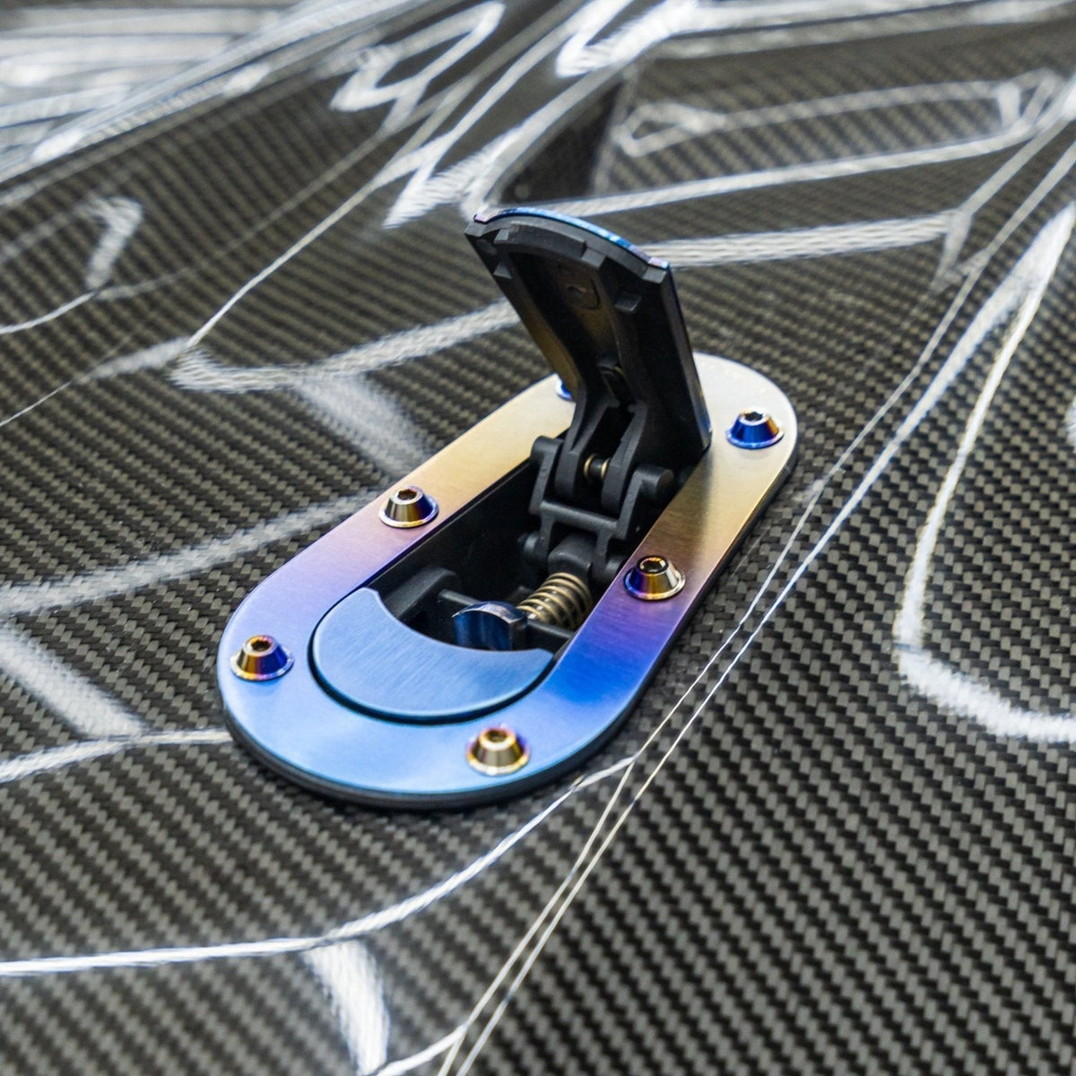 Detail Shot Of Aerocatch Hood Pins With Titanium Overlay