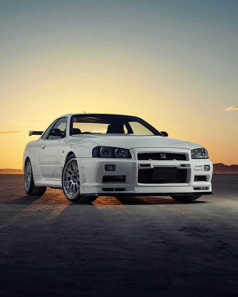 R34 GT-R with Sunset Backdrop