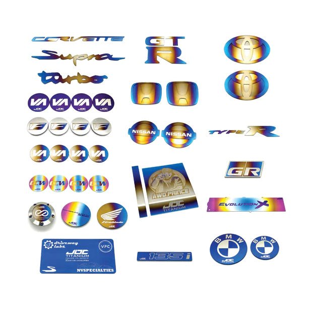 JDC Titanium Custom Badges