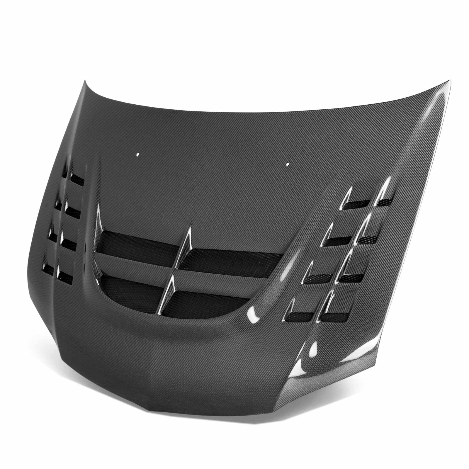 Lightweight carbon fiber hoods for improved performance and aggressive style.