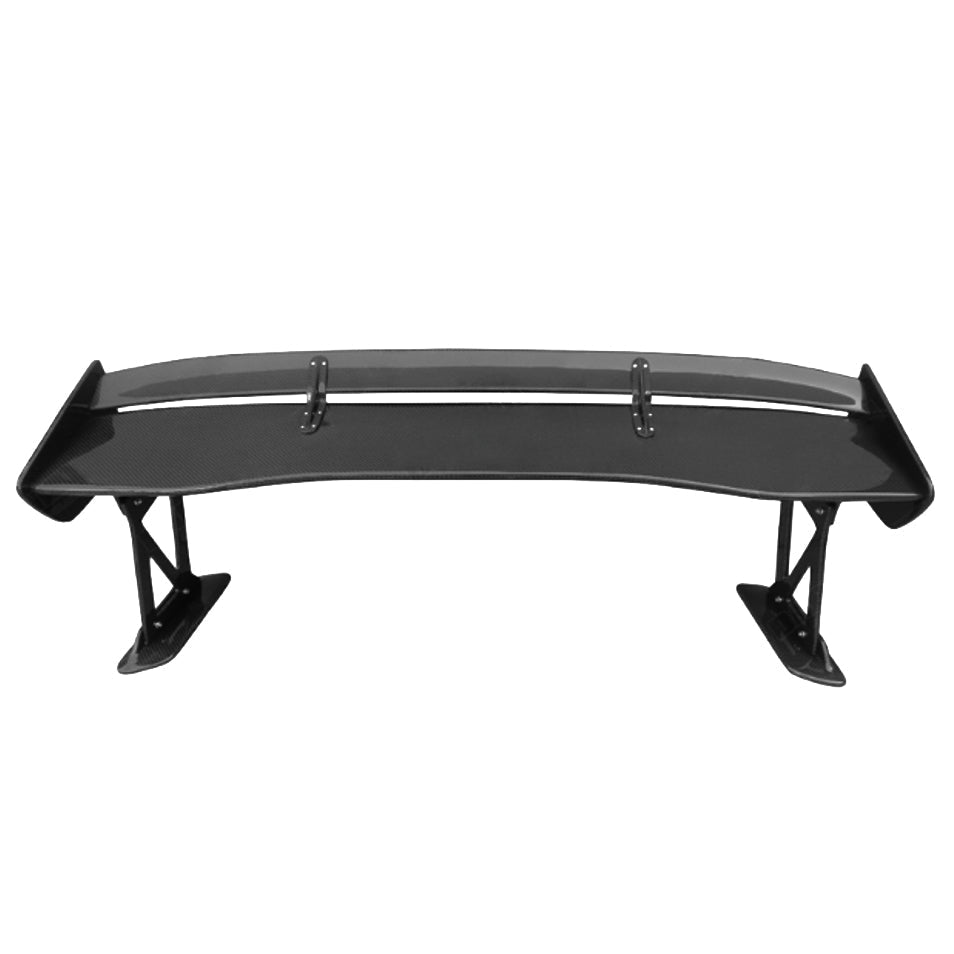 Carbon fiber wings and spoilers for downforce and a race-inspired appearance.