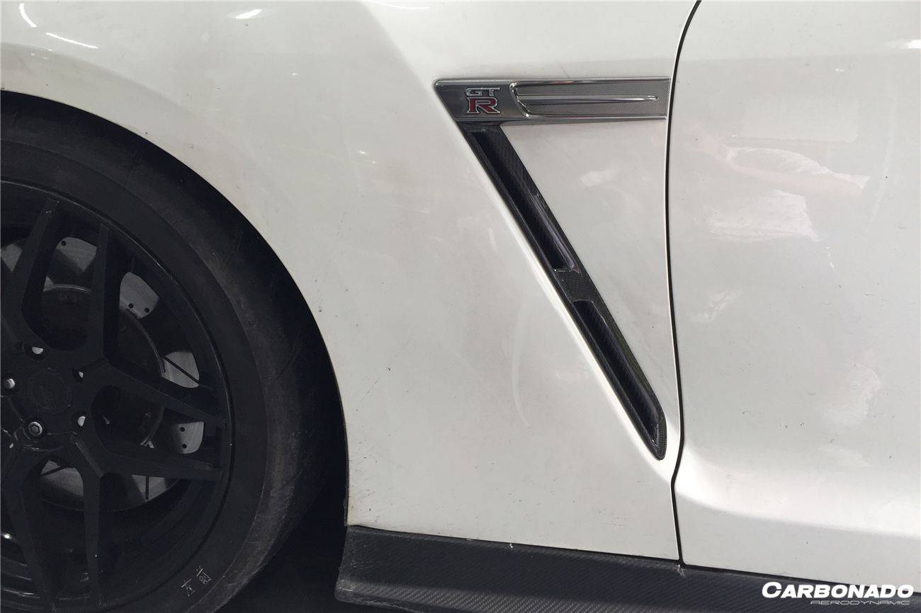 Carbonado 2008-2023 Nissan GTR R35 CBA/DBA/EBA OEM Style Carbon Fiber Fender Vents