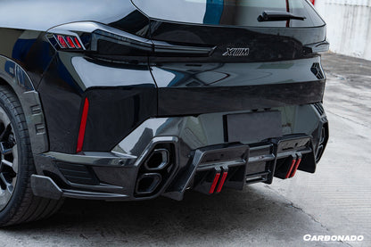 Carbonado LD Style Dry Carbon Fiber Rear Diffuser Lip with Exhaust | 2023-2025 BMW XM G09