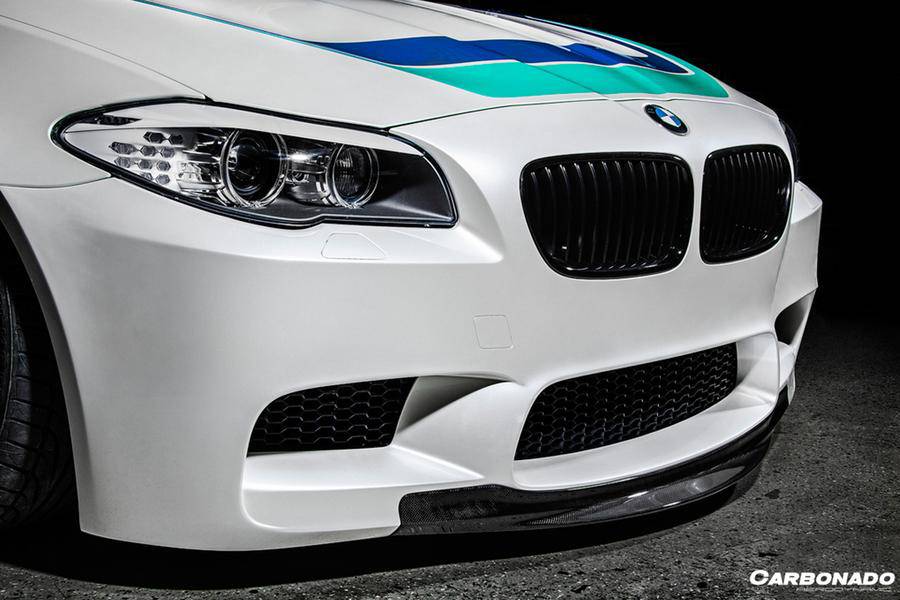 Carbonado 2011-2016 BMW M5 F10 RK Style Carbon Fiber Front Lip
