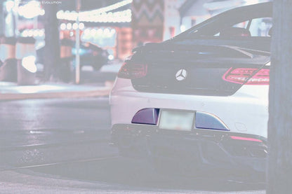 Carbonado 2014-2021 Mercedes Benz C217 S63  S65 AMG Coupe OE Style Carbon Fiber Rrar Bumper Caps