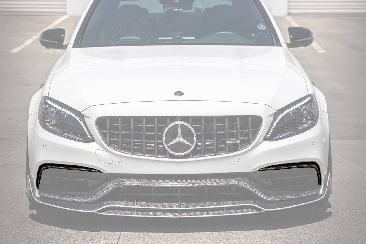 Parachoques delantero de fibra de carbono para Mercedes Benz W205 C63 S AMG Sedán Coupé Carbonado 2015-2021