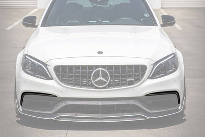 Parachoques delantero de fibra de carbono para Mercedes Benz W205 C63 S AMG Sedán Coupé Carbonado 2015-2021