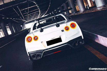 Difusor trasero de fibra de carbono estilo Nissan GTR R35 DBA EBA NISMO (2012-2023) con luz de freno