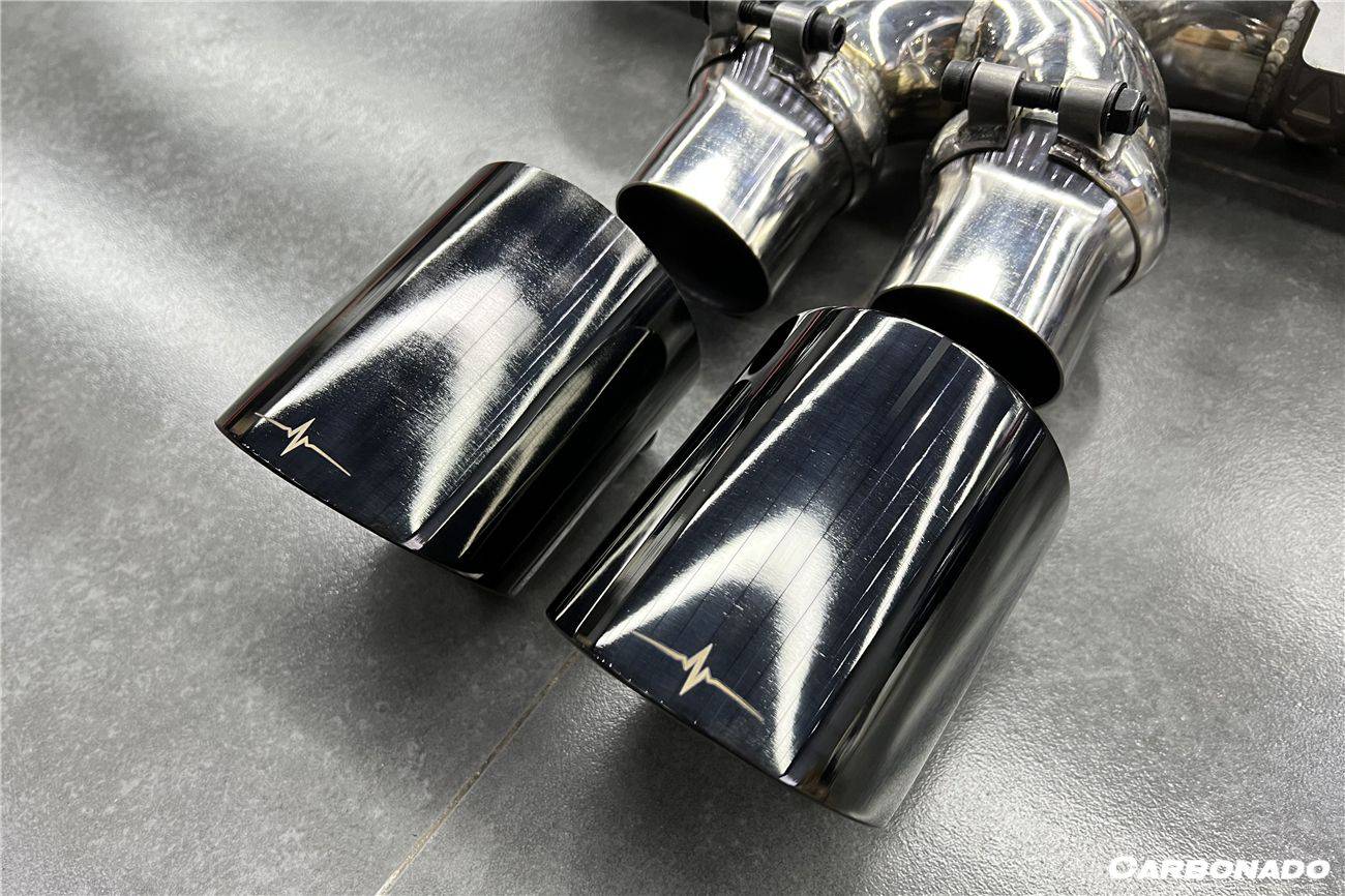 Carbonado 2019-2023 Porsche 911 992 Carrera  S  4  4S  Targa  Cabriolet Exhaust (for GT3 Style Bumper)