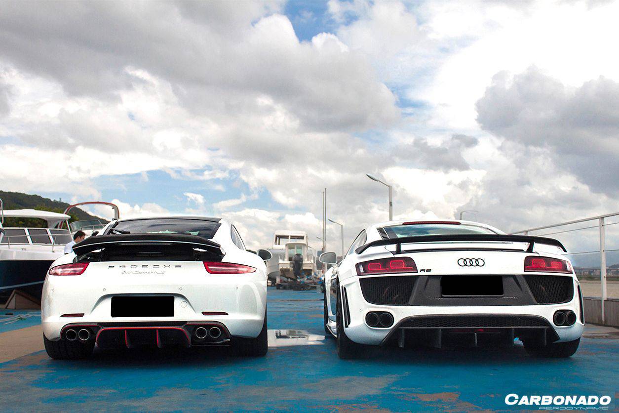 Carbonado 2006-2015 Audi R8 Coupe DPGT Style Carbon Fiber Trunk Spoiler Wing