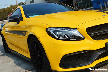 Borde delantero de fibra de carbono estilo BKSS para Mercedes Benz W205 C63 S AMG Coupé 2015-2021 Carbonado