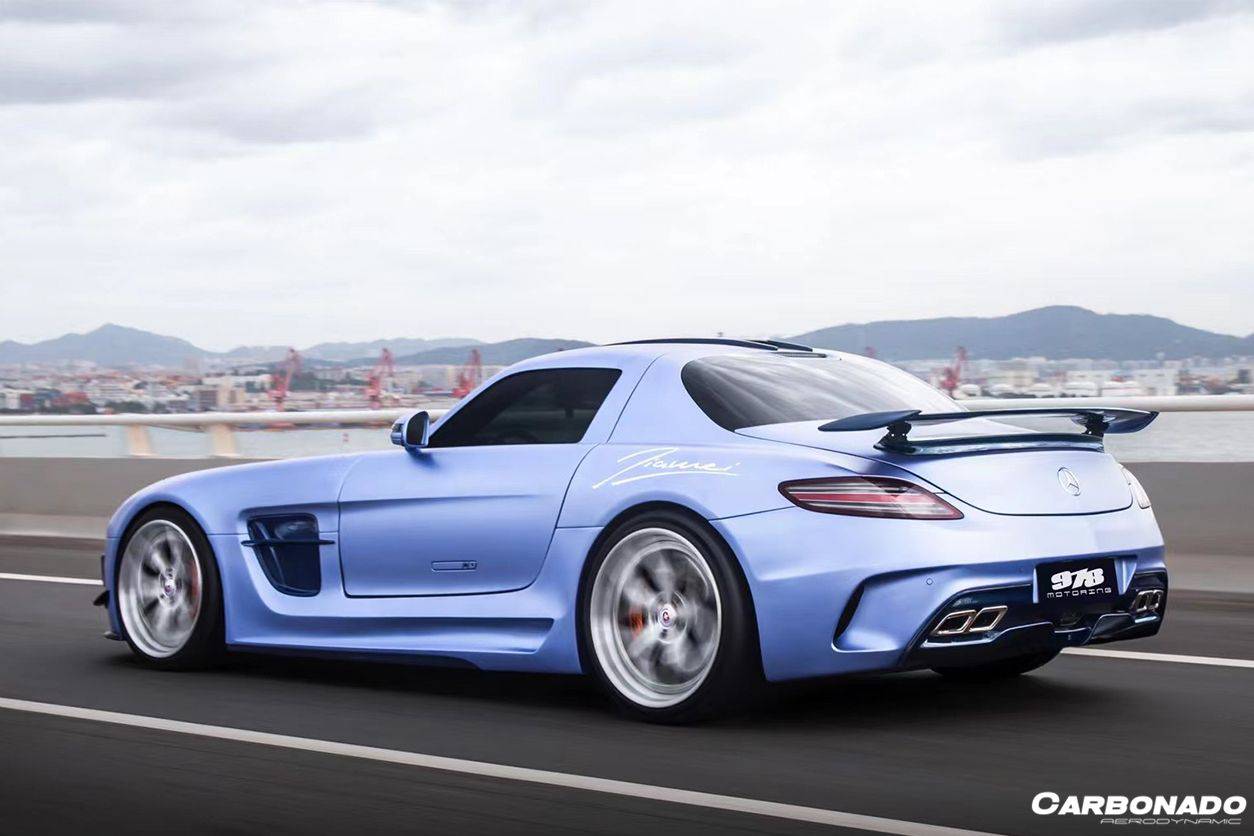 Parachoques trasero estilo BKSS para Mercedes Benz W197 SLS AMG Carbonado 2010-2015