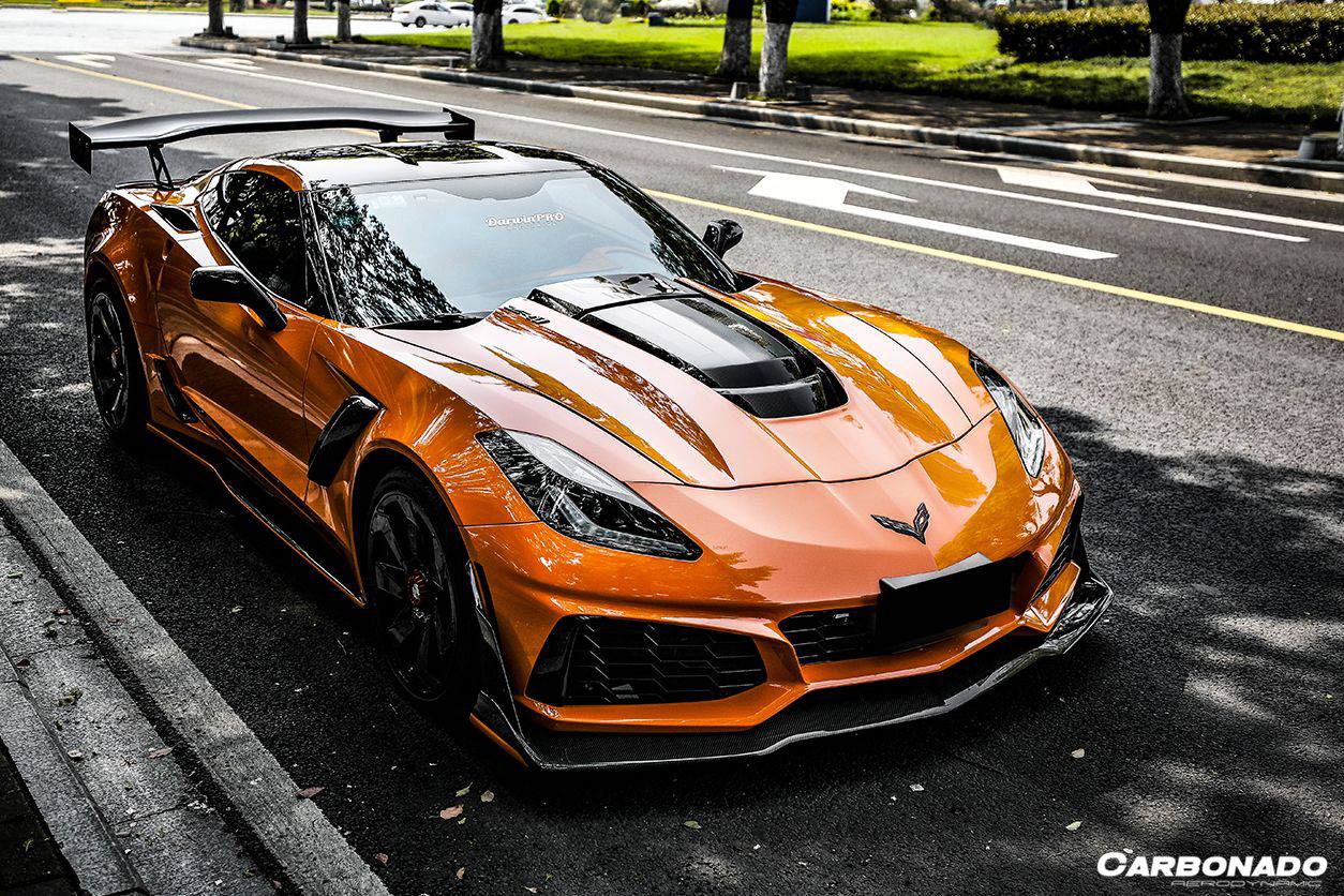 Kit de carrocería de conversión frontal estilo ZR1 para Corvette C7 Z51 Carbonado 2013-2019
