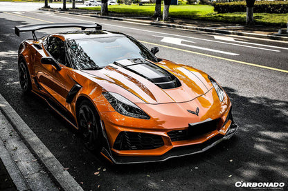 Kit de carrocería de conversión frontal estilo ZR1 para Corvette C7 Z51 Carbonado 2013-2019