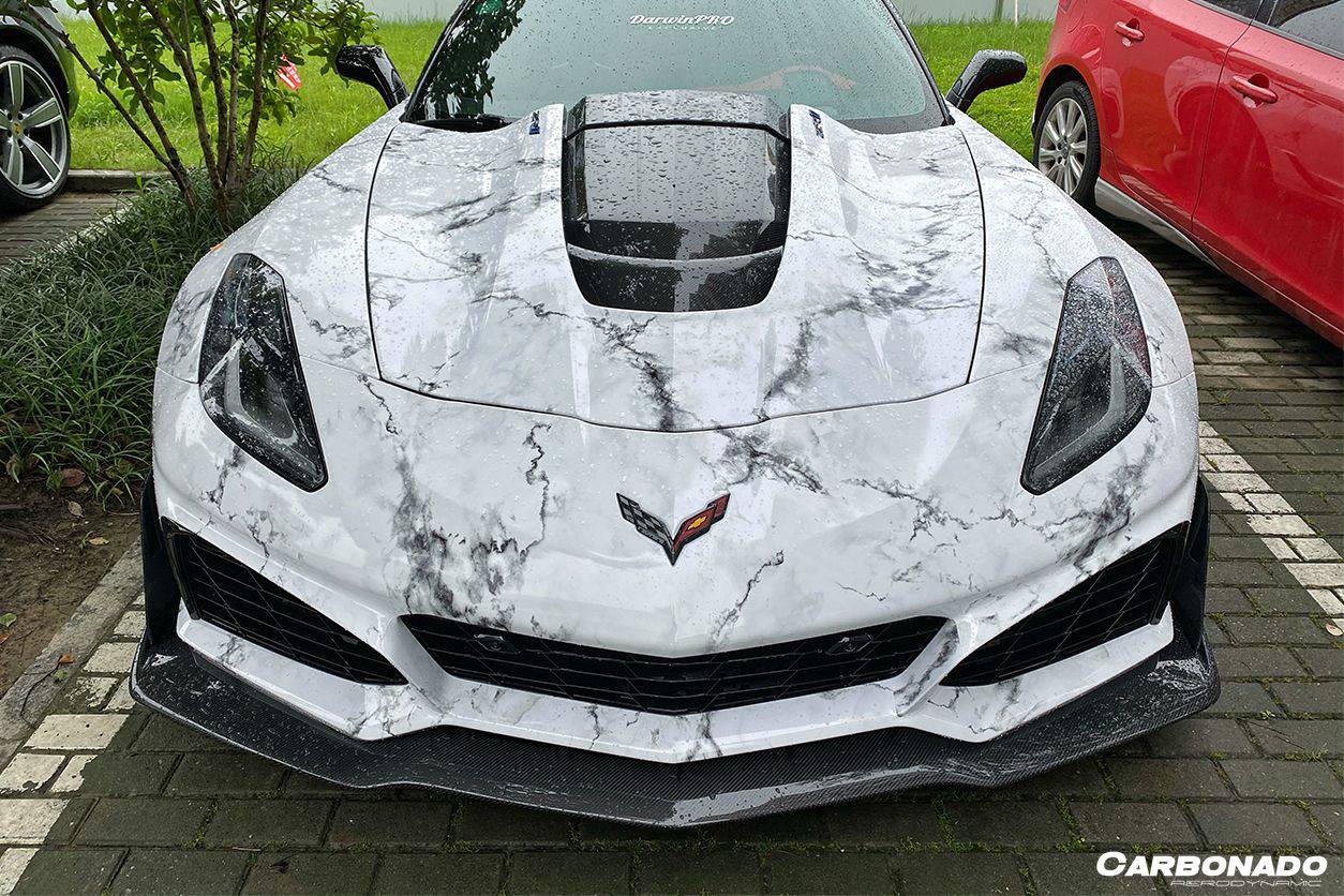 Kit de carrocería de conversión frontal estilo ZR1 para Corvette C7 Z51 Carbonado 2013-2019