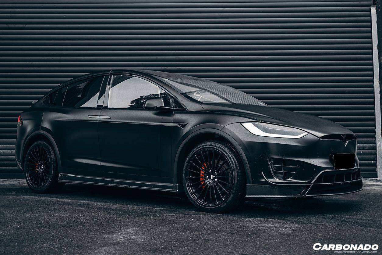 Carbonado 2016-2021 Tesla Model X SUV RZS Style Carbon Fiber Front Canards