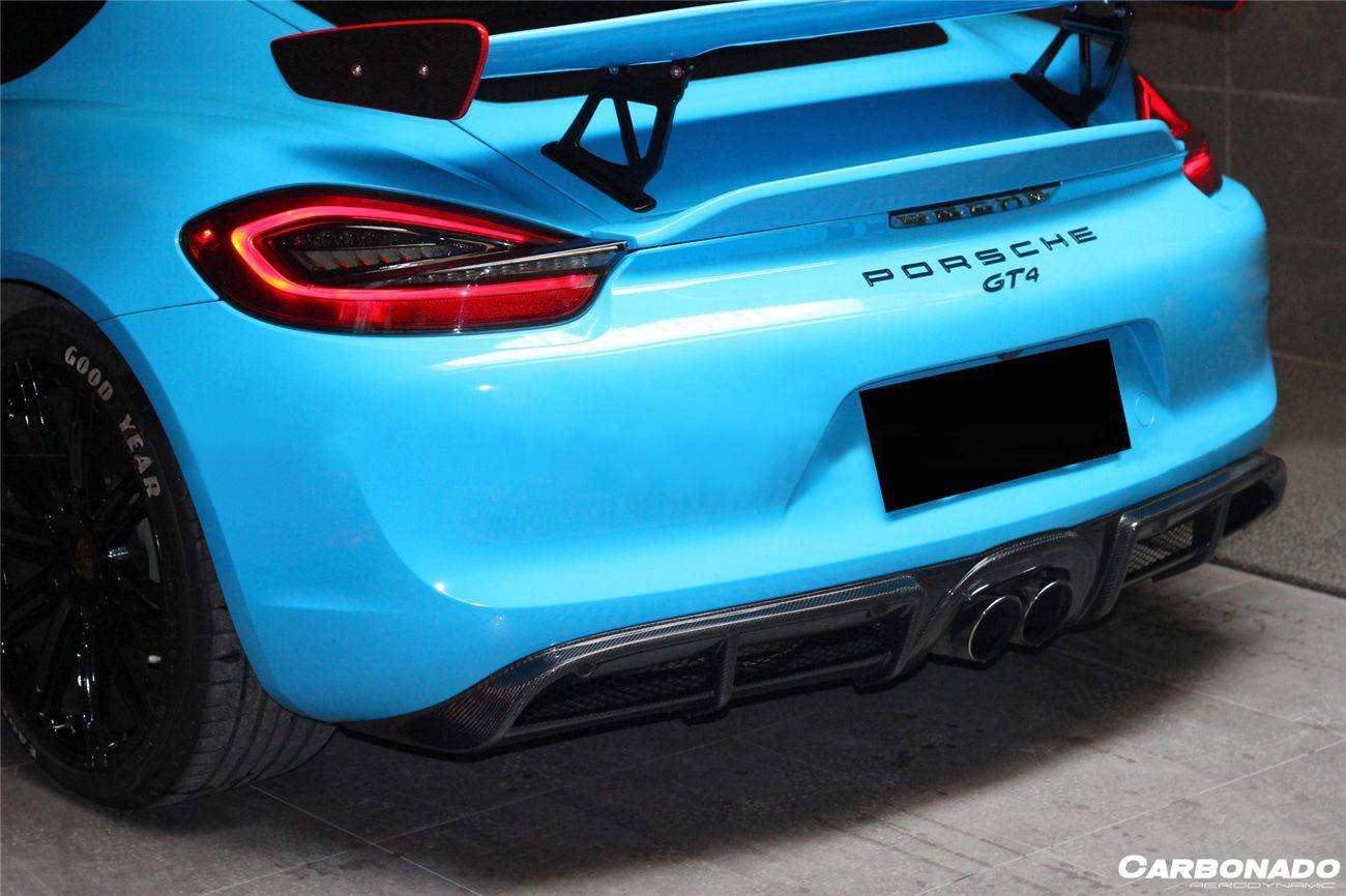 Carbonado 2012-2016 Porsche 981 Boxster  Cayman GT4 Style Rear Diffuser