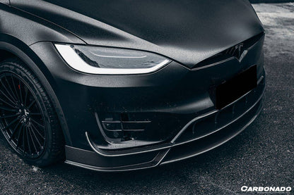 Carbonado 2016-2021 Tesla Model X SUV RZS Style Carbon Fiber Front Canards