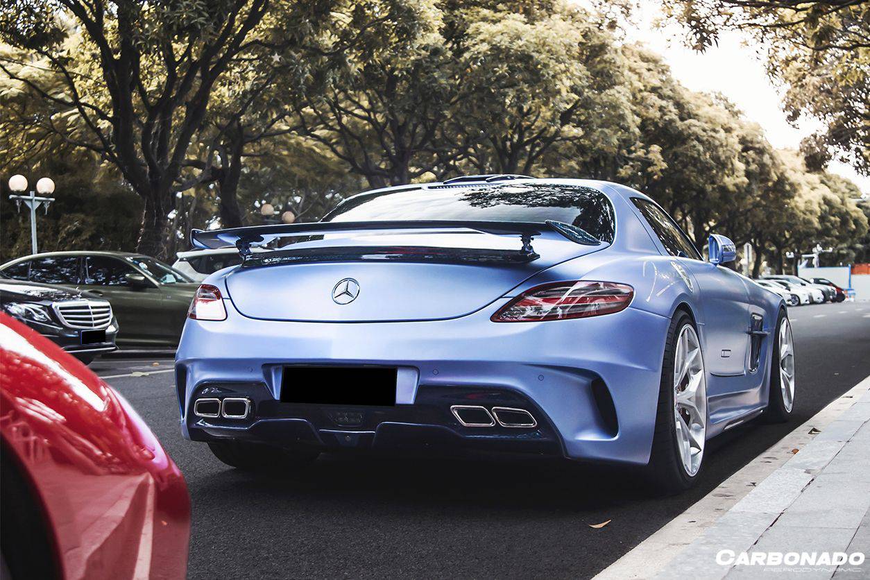 Parachoques trasero estilo BKSS para Mercedes Benz W197 SLS AMG Carbonado 2010-2015