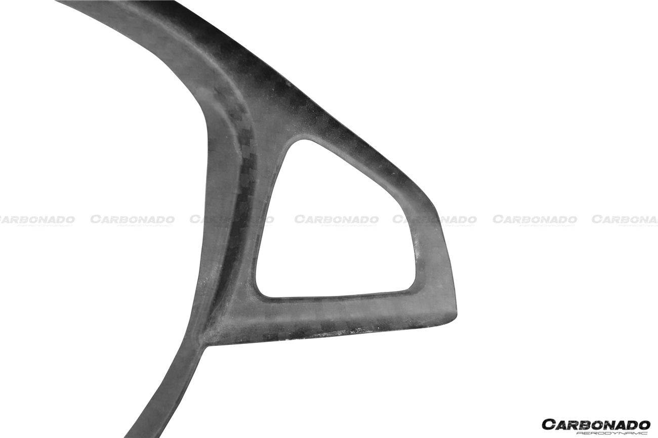 Carbonado 2015-2021 Mercedes Benz W205 C63 AMG Dry Carbon Fiber Interior Steering wheel Trim