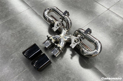 Carbonado 2019-2023 Porsche 911 992 Carrera  S  4  4S  Targa  Cabriolet Exhaust (for GT3 Style Bumper)