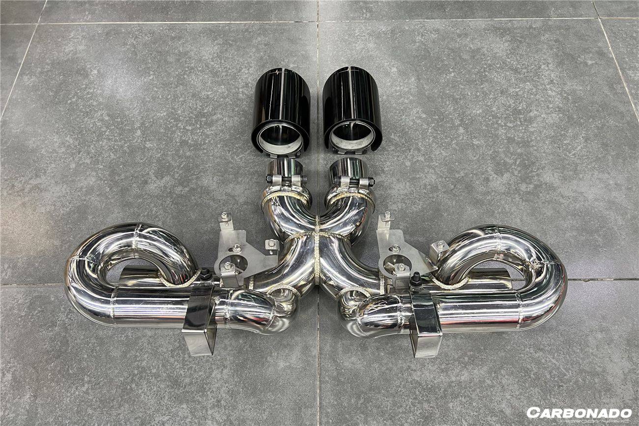 Carbonado 2019-2023 Porsche 911 992 Carrera  S  4  4S  Targa  Cabriolet Exhaust (for GT3 Style Bumper)