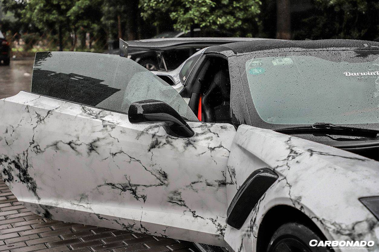 Kit de carrocería de conversión frontal estilo ZR1 para Corvette C7 Z51 Carbonado 2013-2019