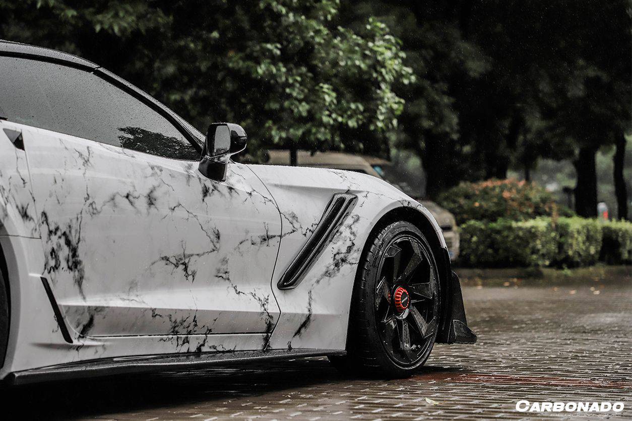 Kit de carrocería de conversión frontal estilo ZR1 para Corvette C7 Z51 Carbonado 2013-2019