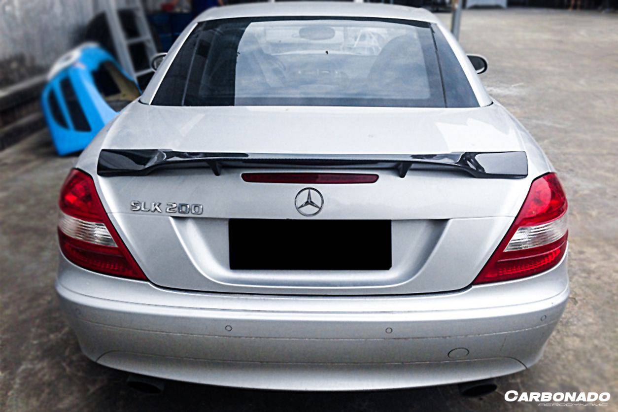 Carbonado 2005-2011 Mercedes Benz SLK R171 RT Style Carbon Fiber Trunk Spoiler