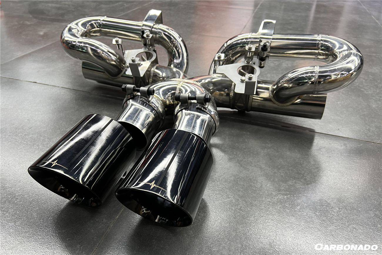 Carbonado 2019-2023 Porsche 911 992 Carrera  S  4  4S  Targa  Cabriolet Exhaust (for GT3 Style Bumper)
