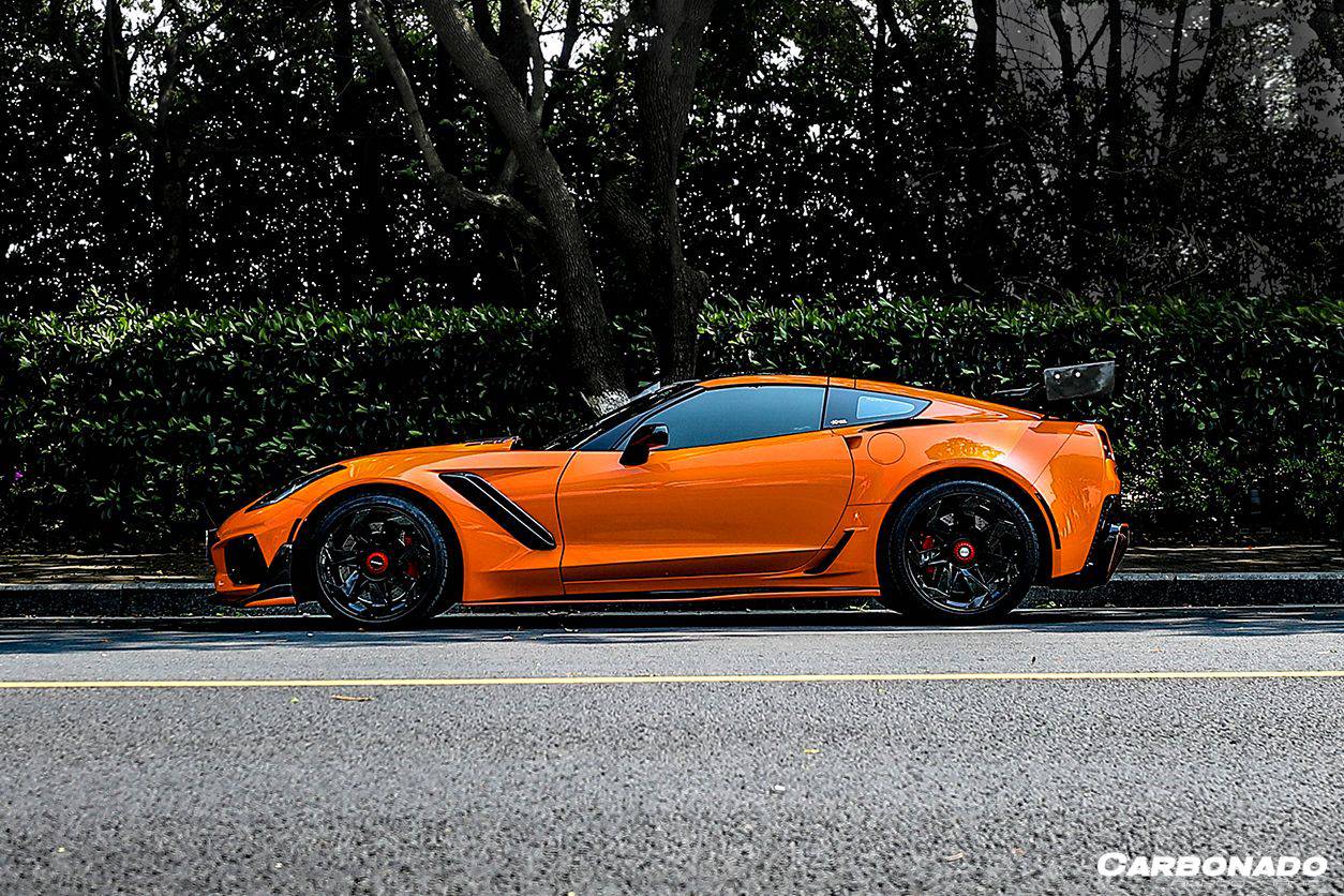 Kit de carrocería de conversión frontal estilo ZR1 para Corvette C7 Z51 Carbonado 2013-2019