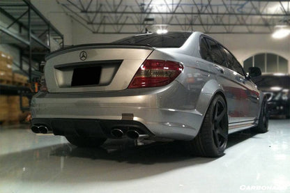 Difusor de fibra de carbono estilo AK para Mercedes Benz W204 C63 AMG Carbonado 2008-2011
