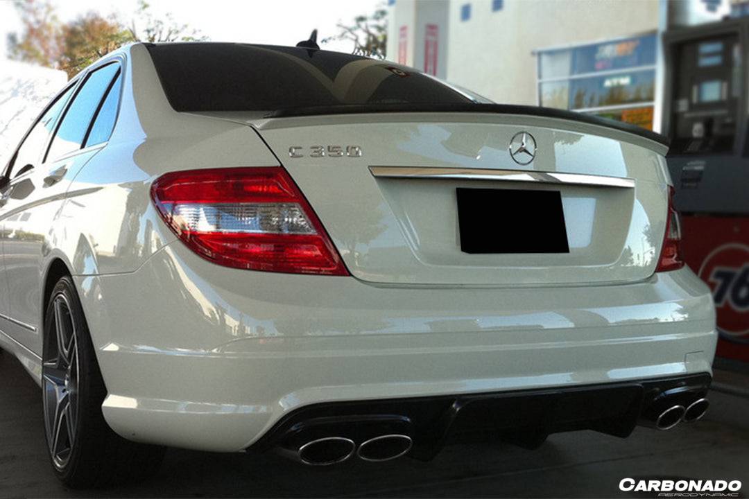 Difusor de fibra de carbono estilo AK para Mercedes Benz W204 C63 AMG Carbonado 2008-2011