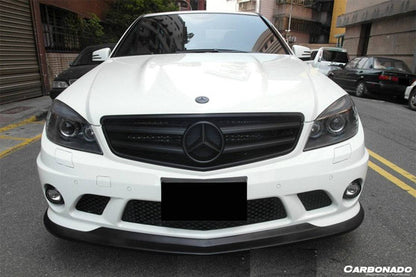 Mercedes Benz W204 C63 AMG Carbonado 2008-2011, estilo Arkym, borde delantero de carbono
