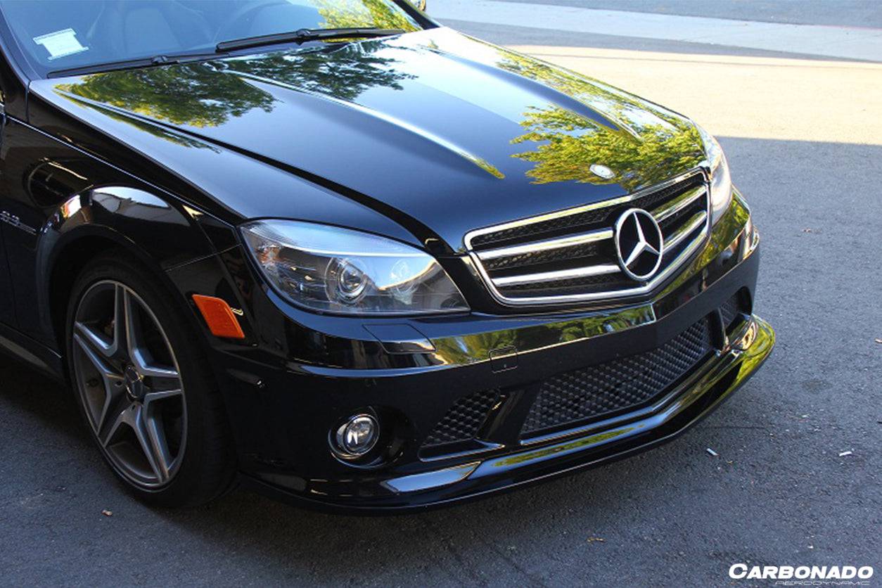 Mercedes Benz W204 C63 AMG Carbonado 2008-2011, estilo Arkym, borde delantero de carbono