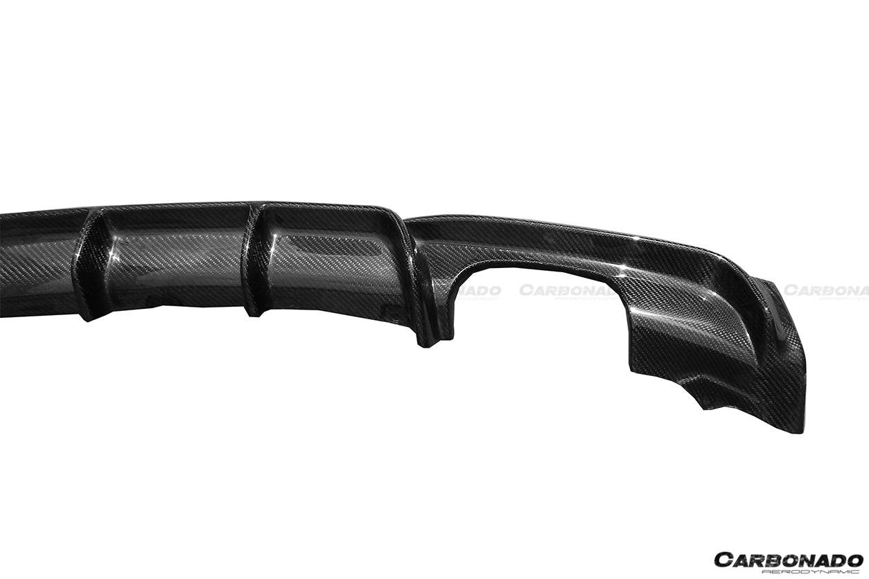 Carbonado 2013-2019 BMW 3 Series F30 F35 MP Style Carbon Fiber Qual Exhaust Rear Lip (For M-Tech Only)