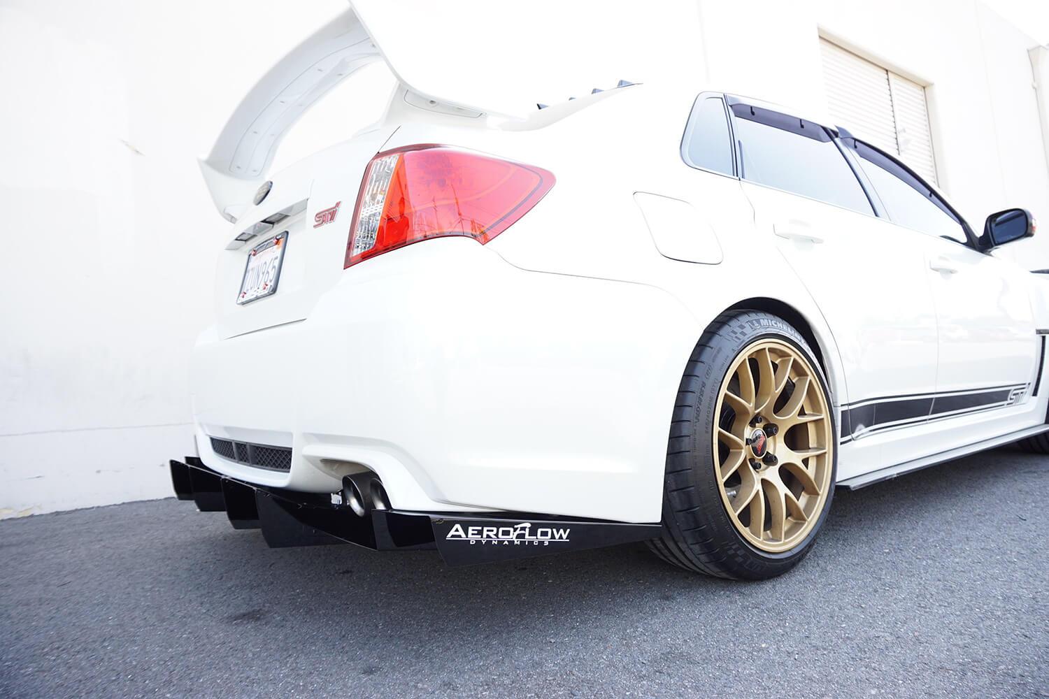 Aeroflow Dynamics Rear Diffuser V2 (2011-2014 Subaru WRX/STI Sedan) - 1