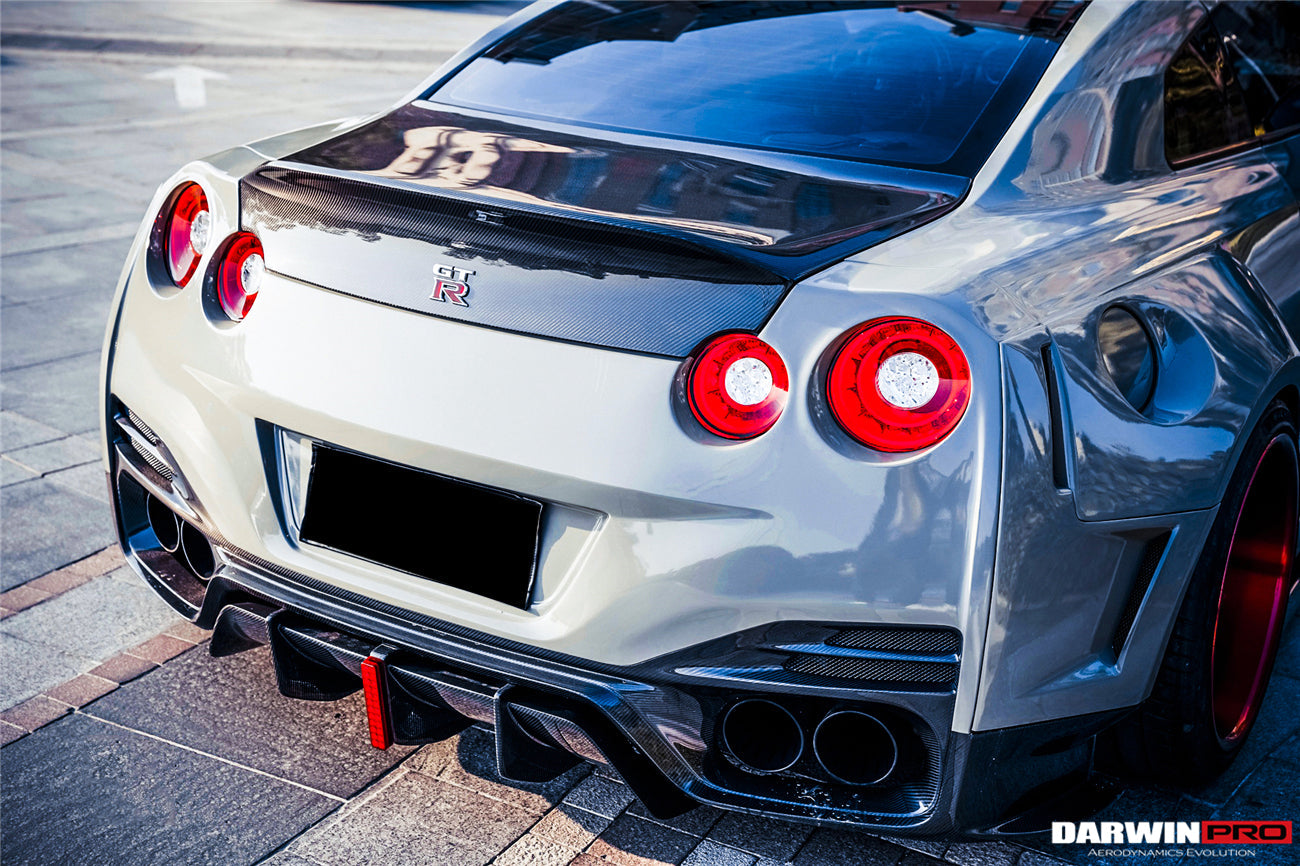DarwinPRO BKSSII Style Rear Bumper with Diffuser Undertray And LED Light | 2008-2023 Nissan GTR R35