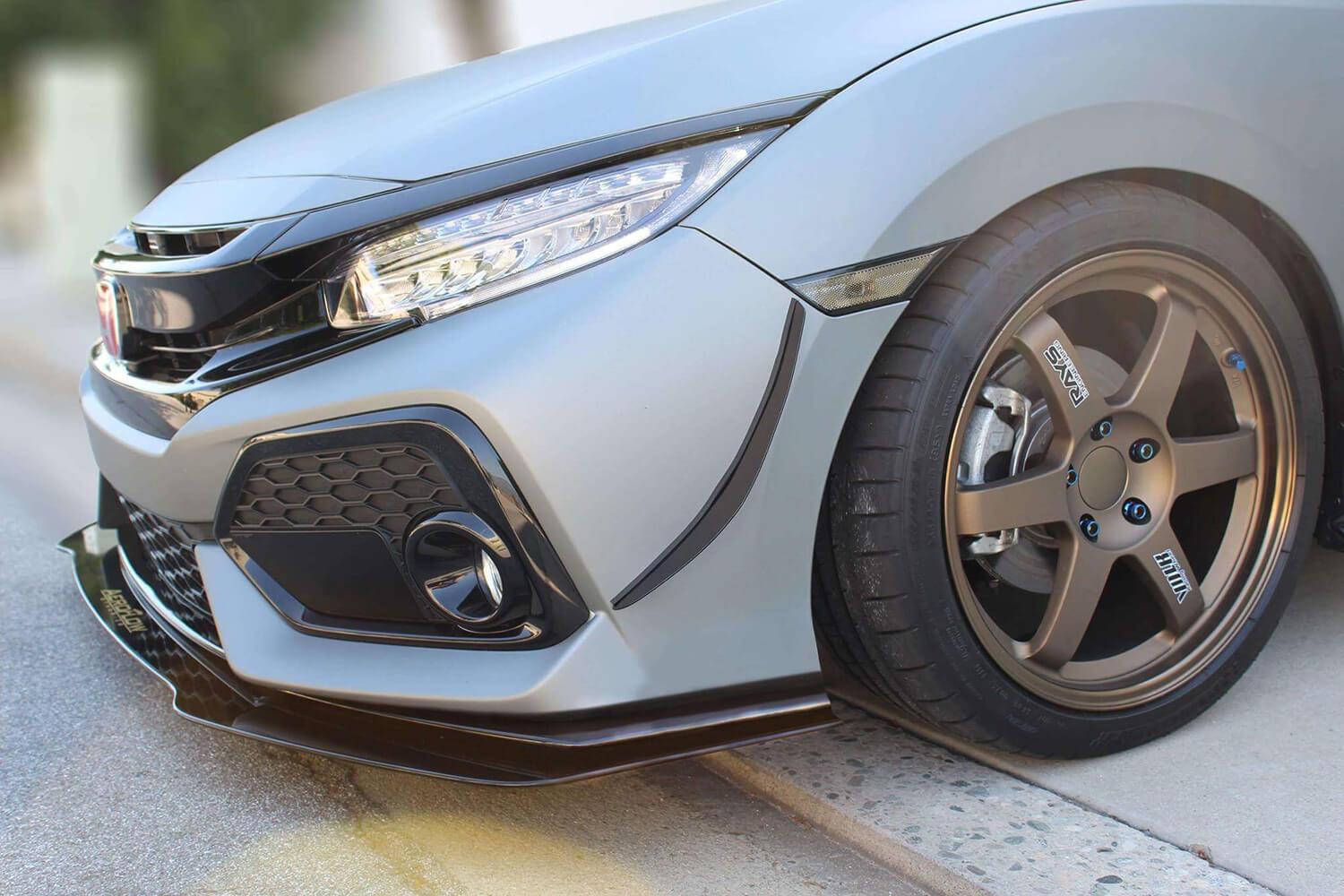 Aeroflow Dynamics Splitter V1 (2017-2021 Honda Civic Hatchback, Si Coupe, Si Sedan)