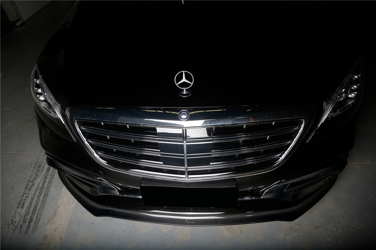Carbonado 2017-2020 Mercedes Benz S63 AMG W222.2 Sedan MSY Style Carbon Fiber Front Lip