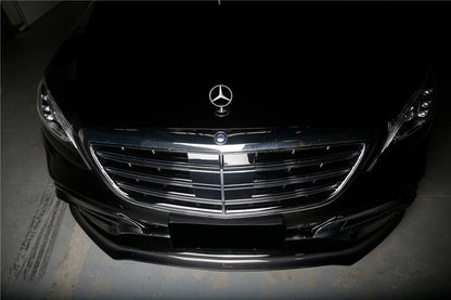 Carbonado 2017-2020 Mercedes Benz S63 AMG W222.2 Sedan MSY Style Carbon Fiber Front Lip