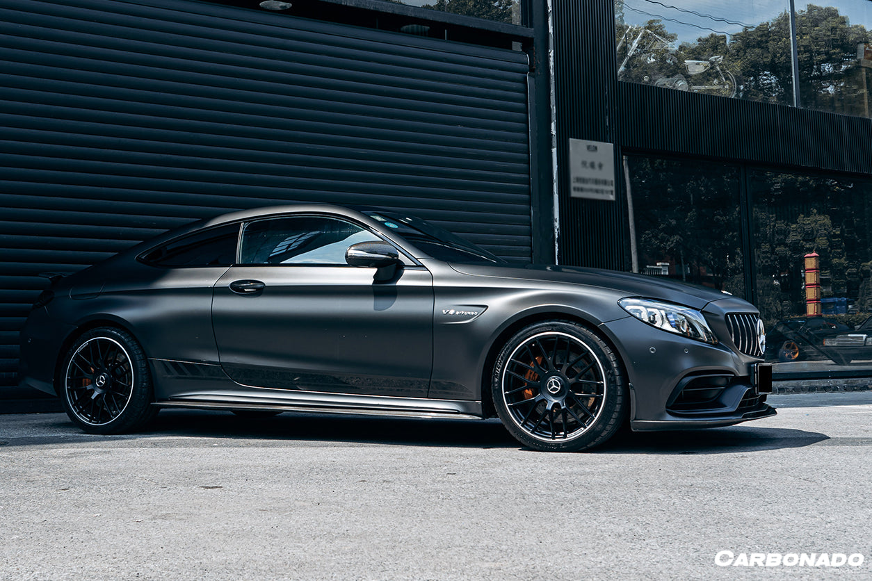 Borde delantero de fibra de carbono estilo BKSS para Mercedes Benz W205 C63 S AMG Coupé 2015-2021 Carbonado