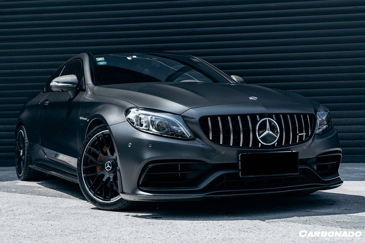 Borde delantero de fibra de carbono estilo BKSS para Mercedes Benz W205 C63 S AMG Coupé 2015-2021 Carbonado